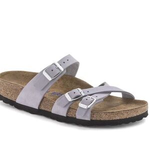 Birkenstock Franca Soft Footbed Nubuck Leather - Purple Fog Sandal Size 38